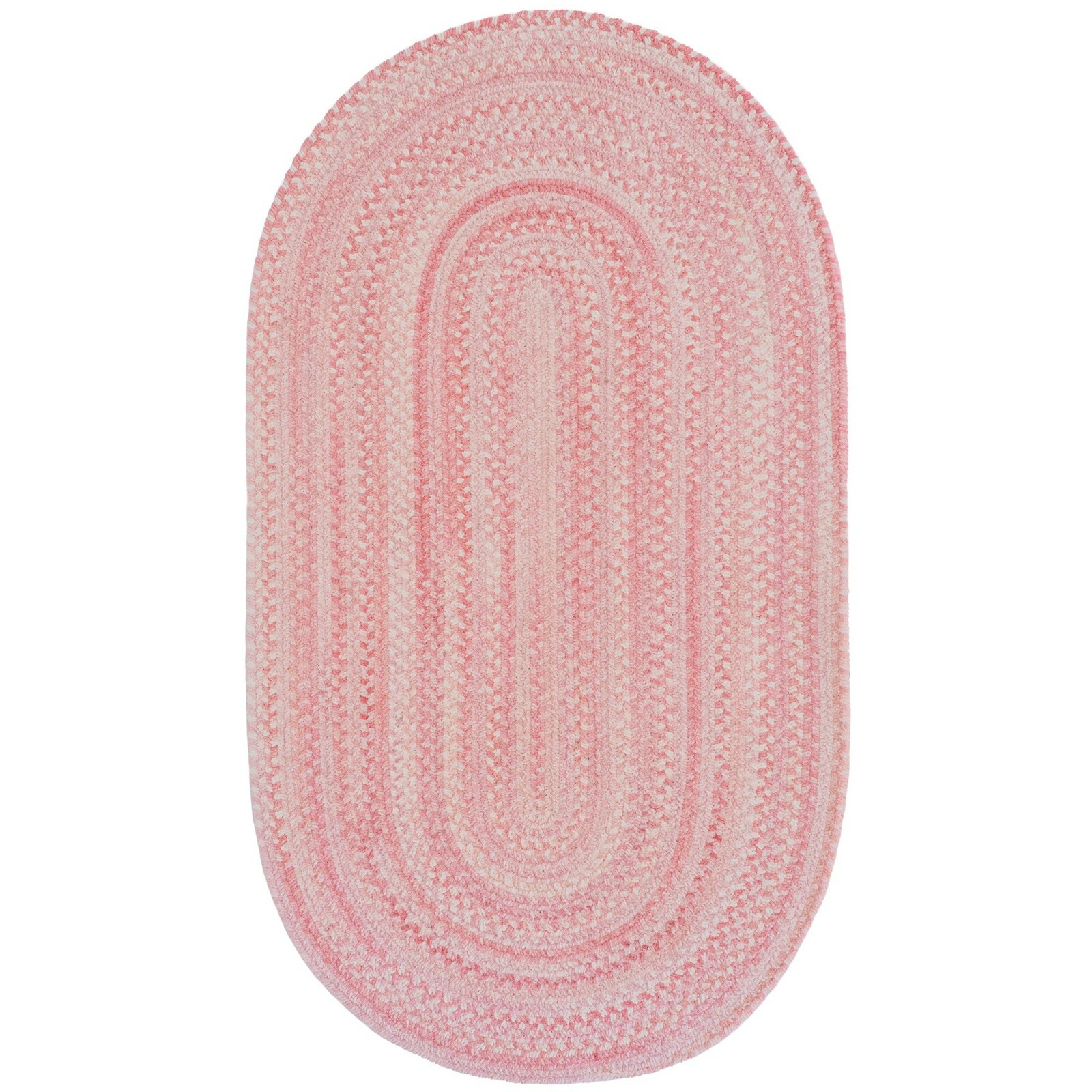 Capel Rugs Tiny Tots Soft Chenille Polyester Kids Bedroom Braided Rug Pink