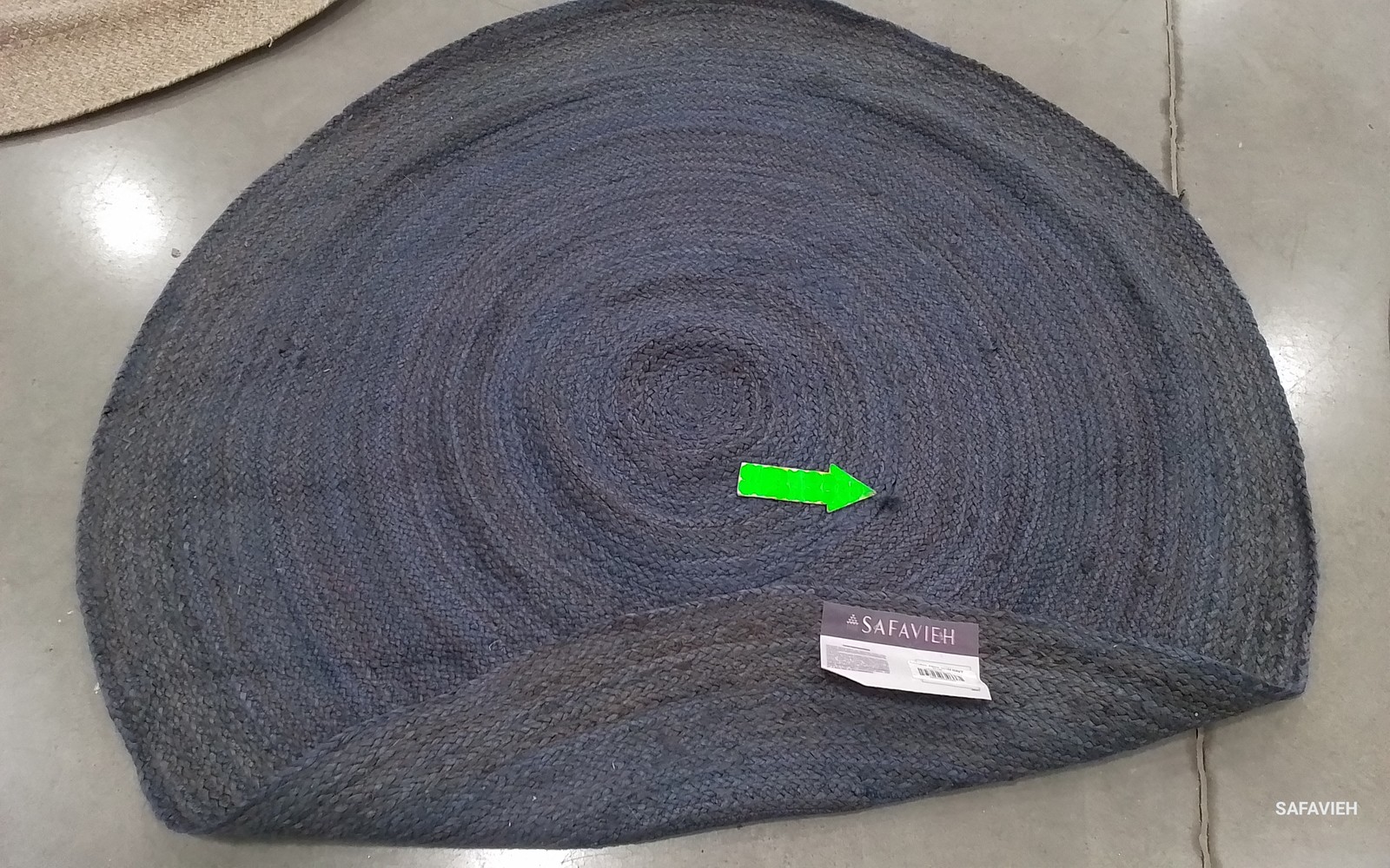 NAVY / BLUE 5′-0″ x 5′-0″ Broken Thread Rug, Reduced Price 1172796861 NFB901M-5R