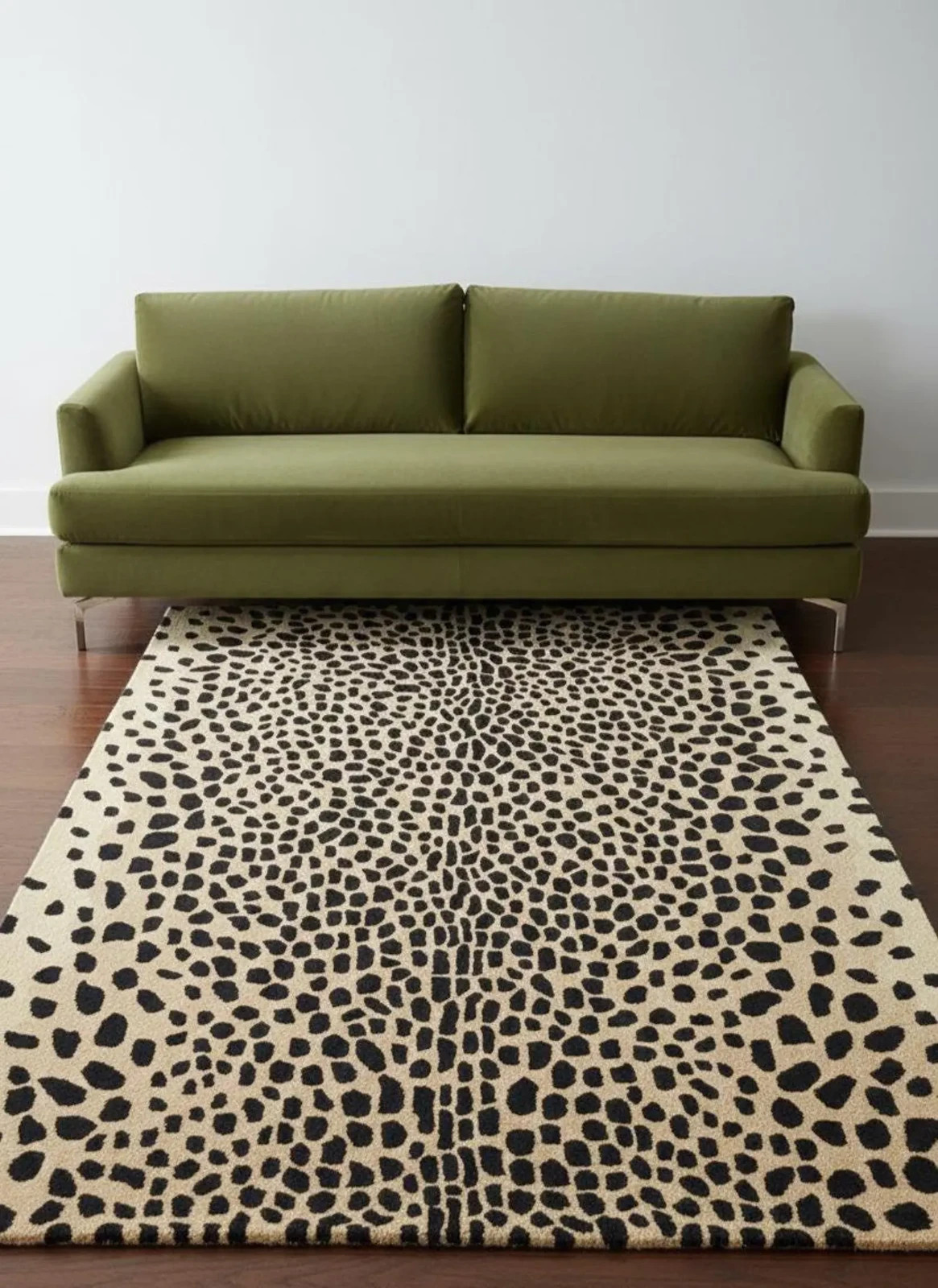 Hand Tufted NZ Wool Area Rug Leopard Print Rug, Modern Safari Carpet 8×10