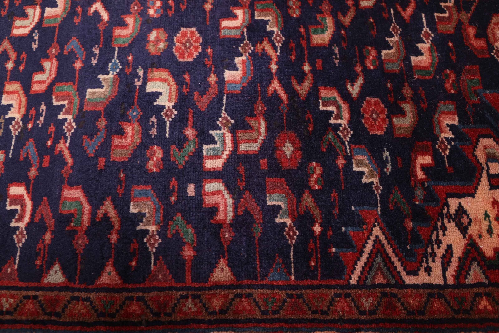 Traditional Vintage Hand-Knotted Area Rug 3’9″ x 8’5″ Oriental Wool Carpet