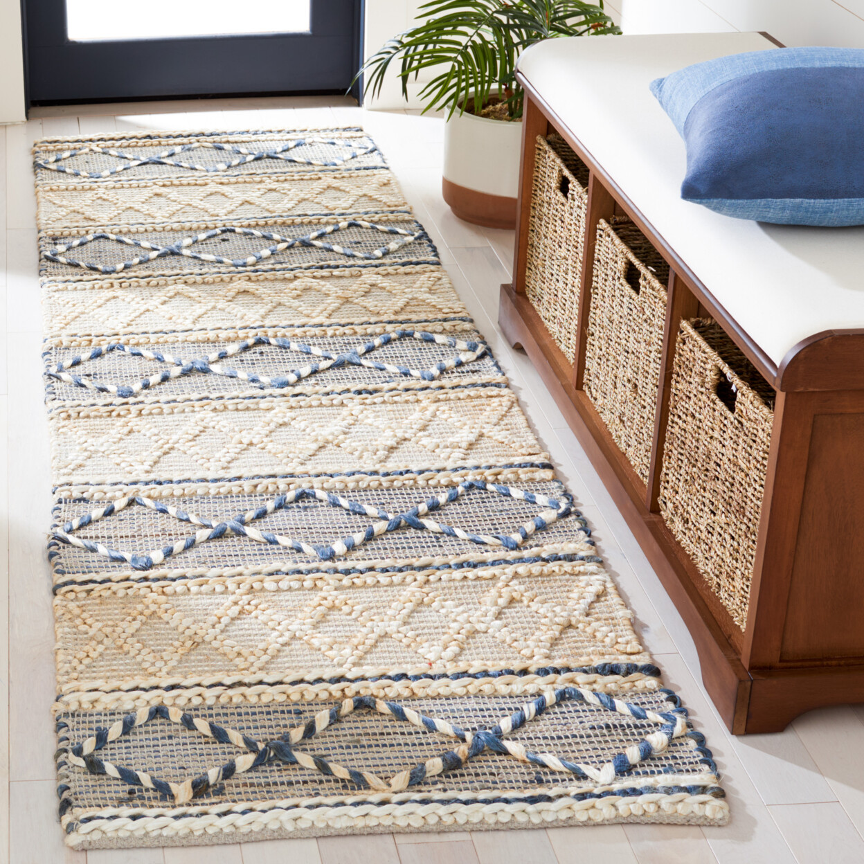 SAFAVIEH Natural Fiber NF375A Natural / Grey Rug