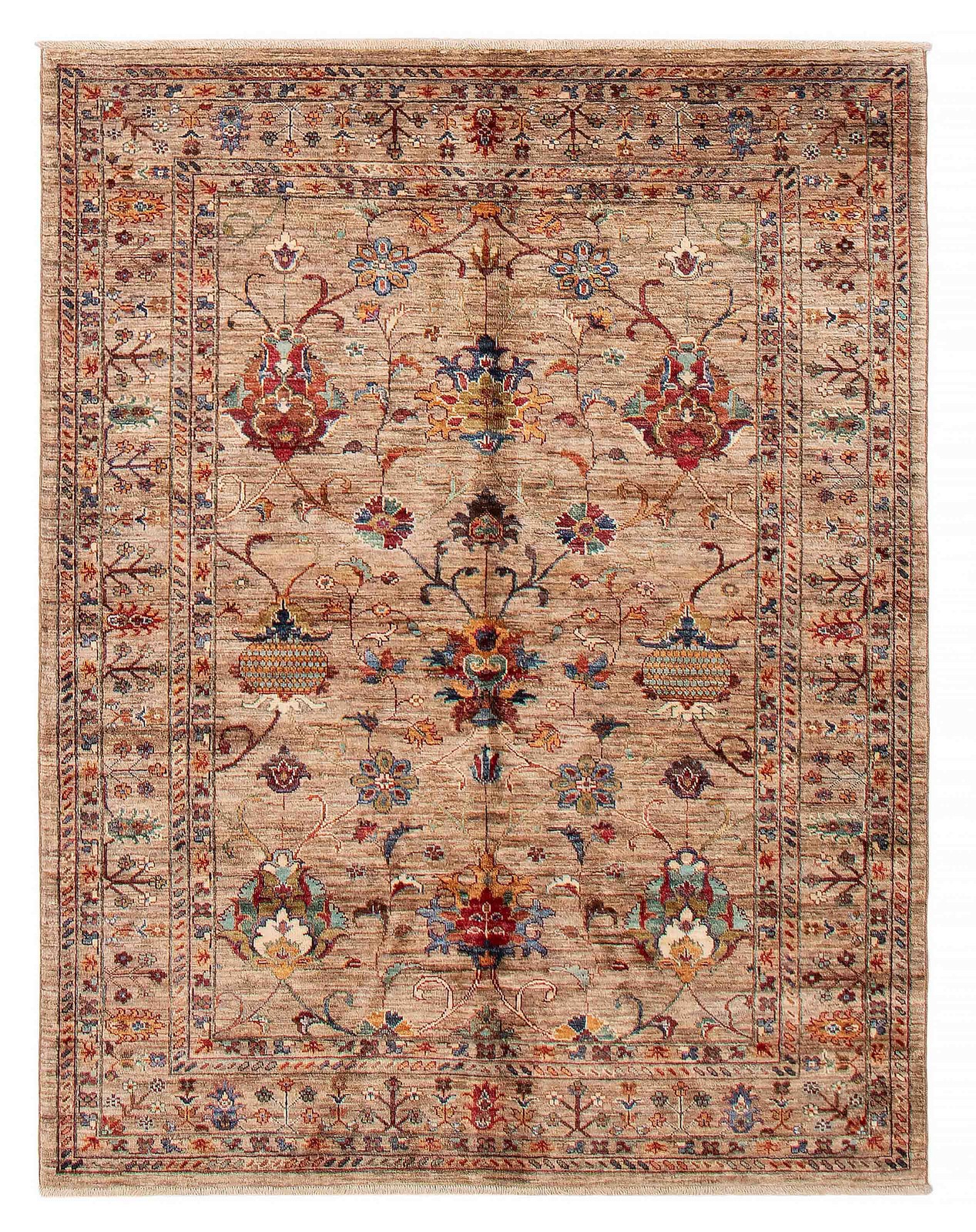 5’1″ x 6’7″ Hand Knotted Area Rug Traditional Oriental Wool Carpet