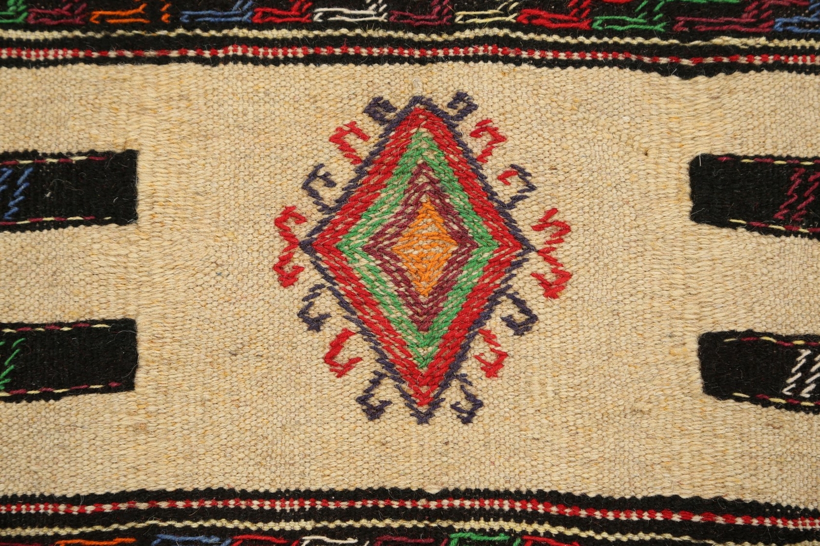 Tribal Geometric Sumak Kilim Hand-woven Area Rug Traditional Oriental Carpet 3×6