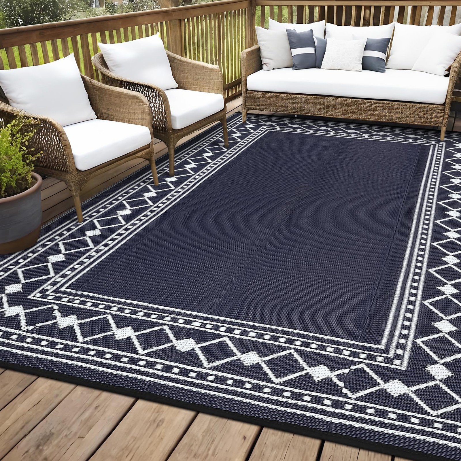 For Indoor And Outdoor Ground Decoration This 9×12 Outdoor Area Rug Adopts Water