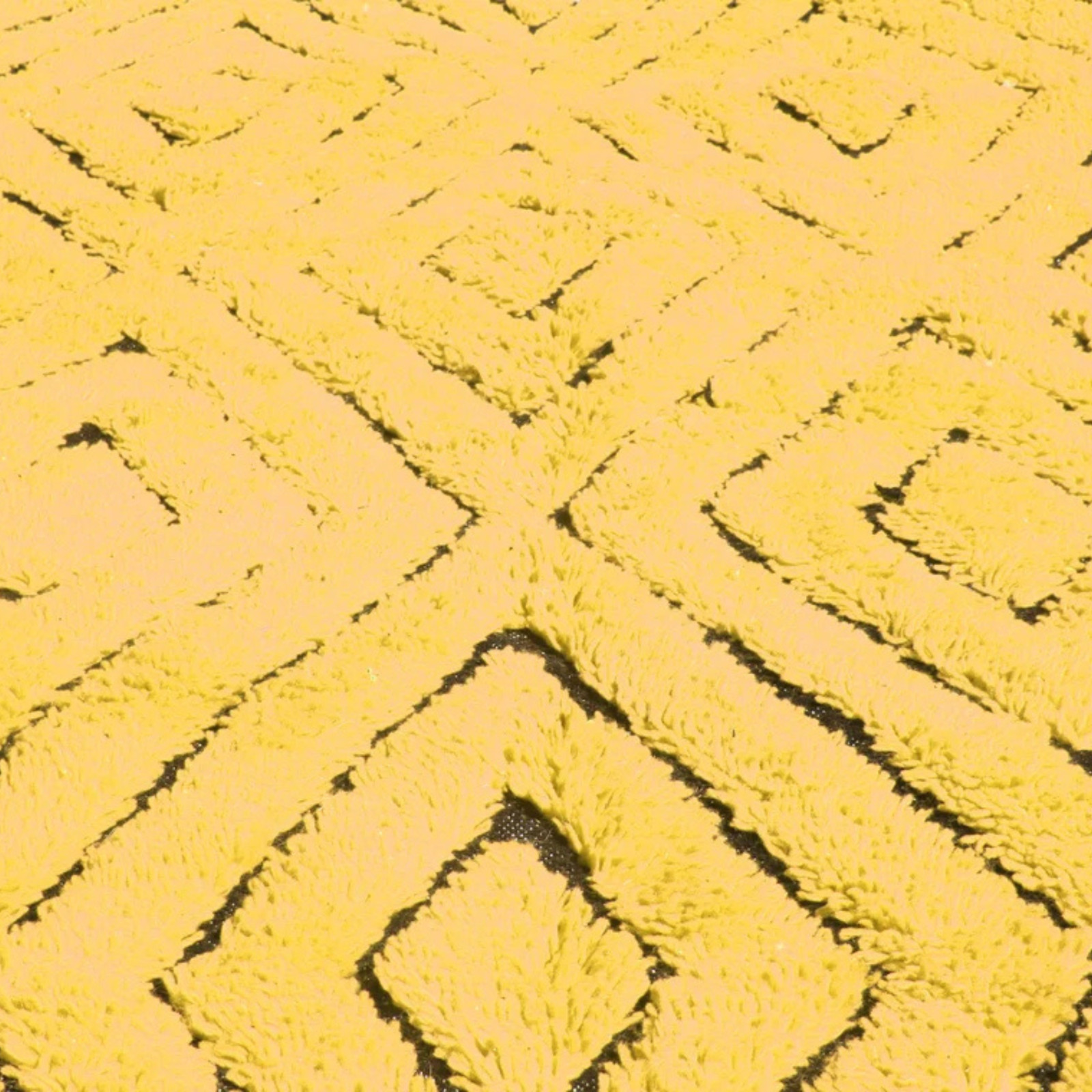 Hand-woven Moroccan Yellow Wool Rug – Geometric Berber Style Area Carpet