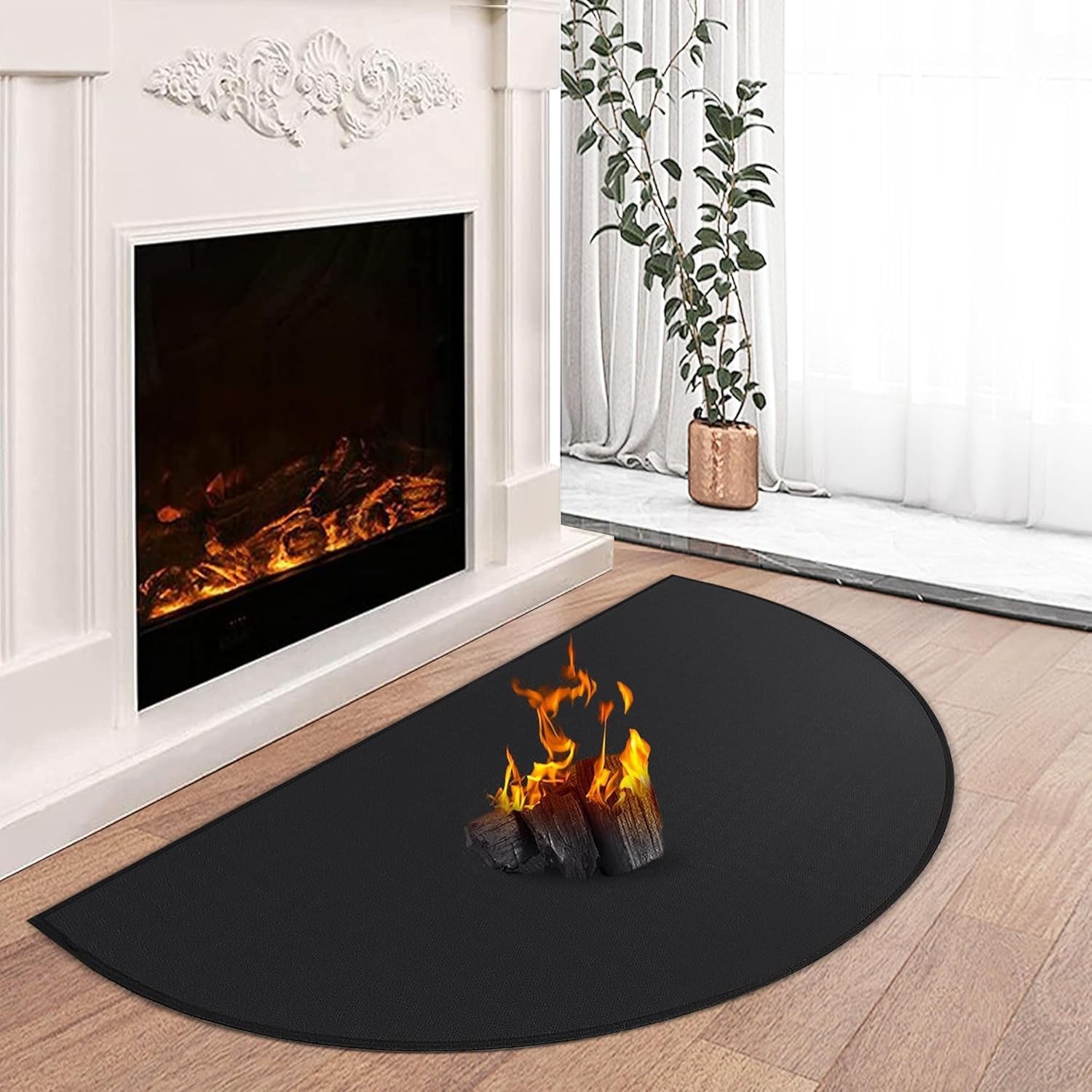 Fireplace Rug Fireproof Hearth Mat Indoor Outdoor Shield 42×24 Inch