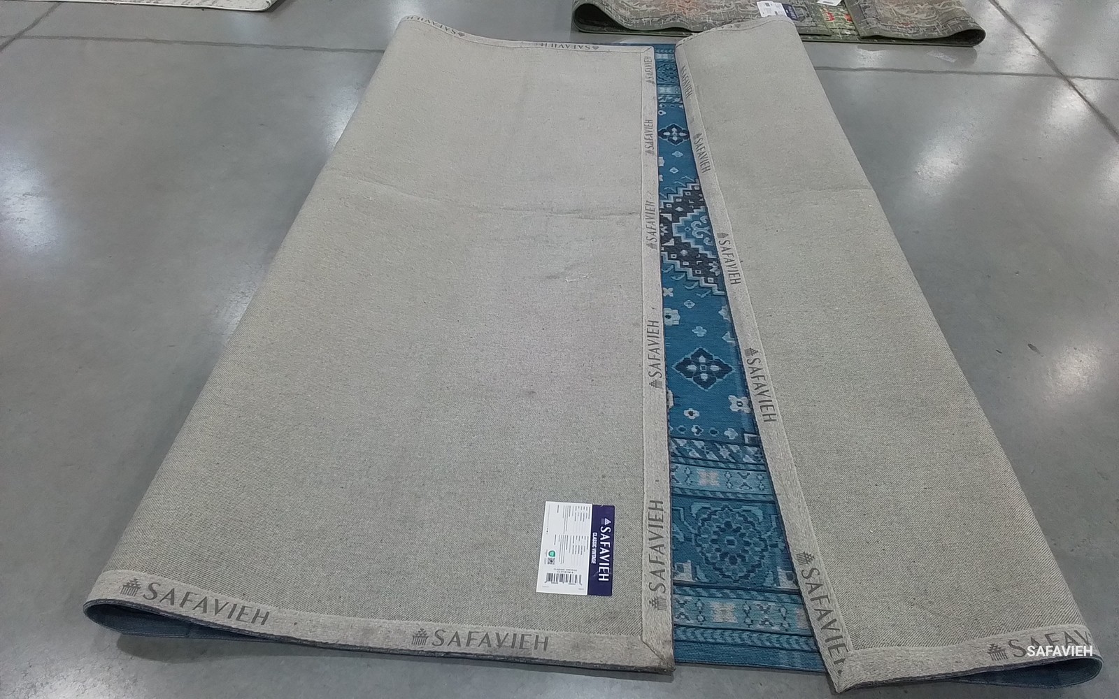 BLUE / CHARCOAL 8′-0″ x 10′-0″ Back Stain Rug Reduced Price 1172793273 CLV101M-8