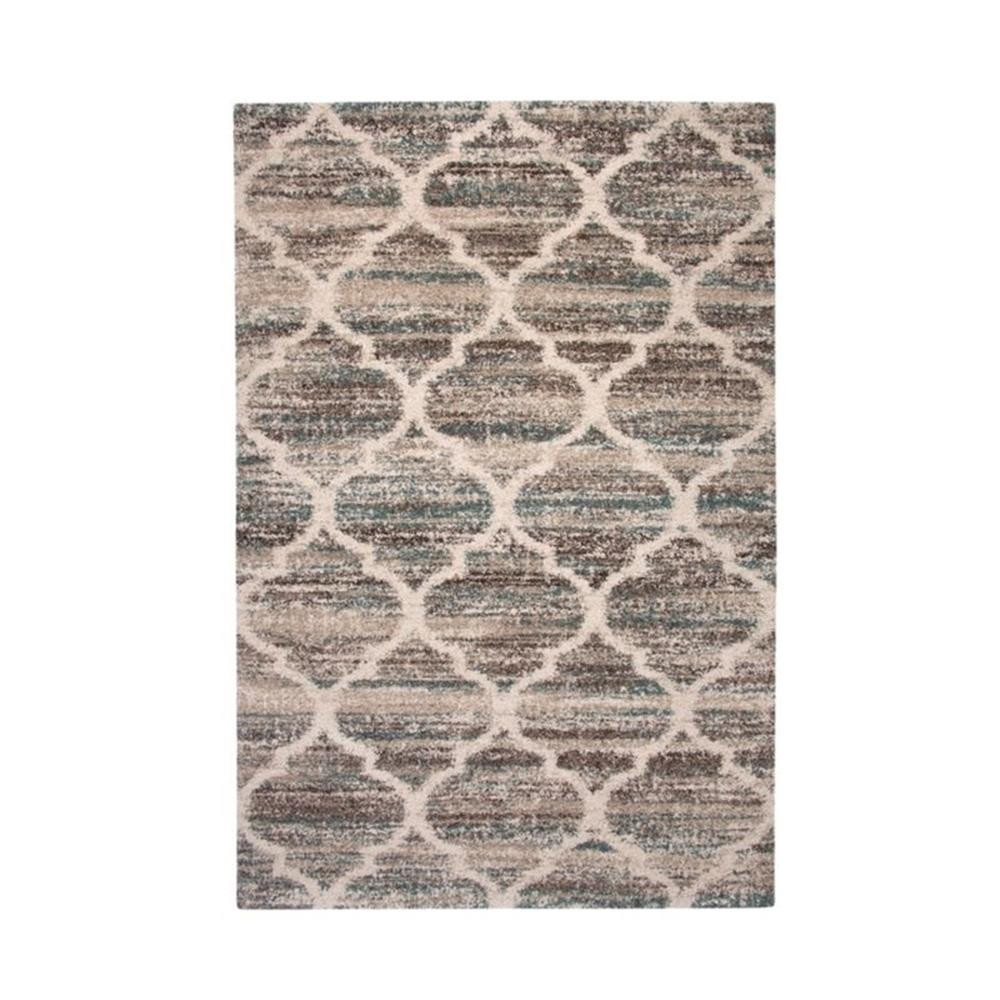 Abacasa Granada Trellis Blue-Brown-Tan 5×8 Area Rug