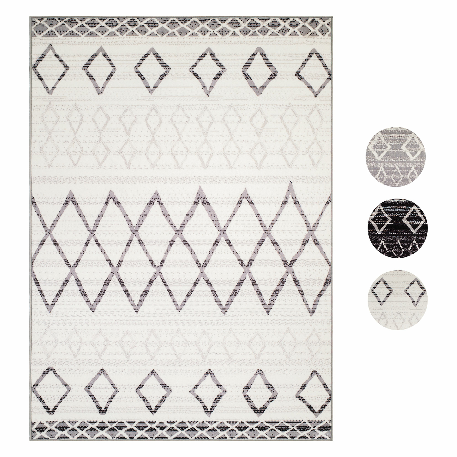 Moroccan Vintage Tribal Modern Contemporary Area Rug w/ Non-Slip Back Carpet
