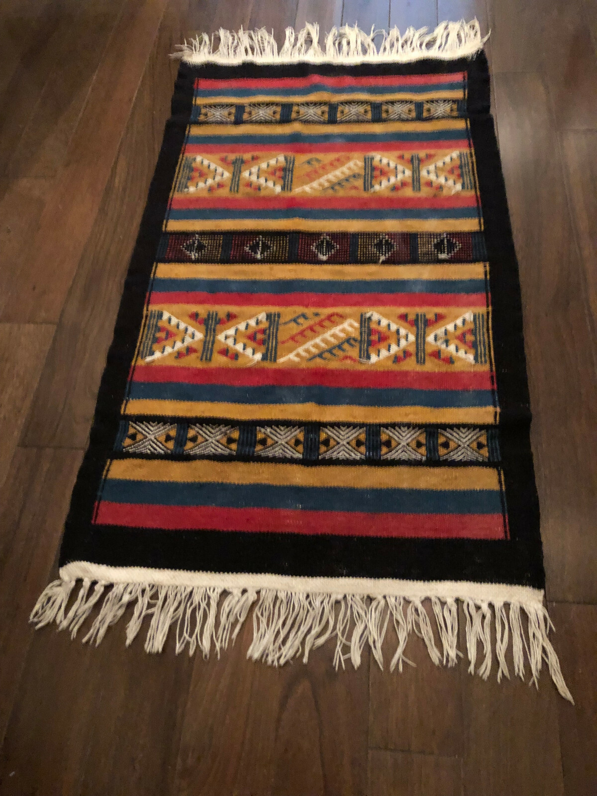 Vintage Native South American Wool Rug 42″ x 21″