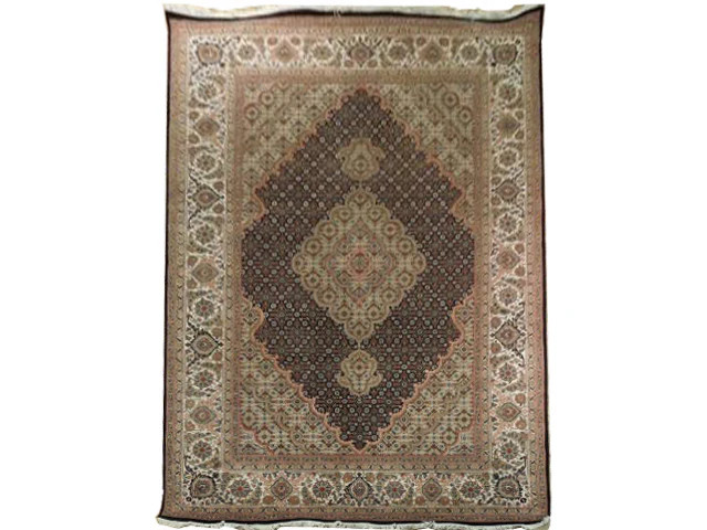 5.5 x 7.10 New Tabriiz Mahii Rug Wool and Silk Handmade India #PIX-15781