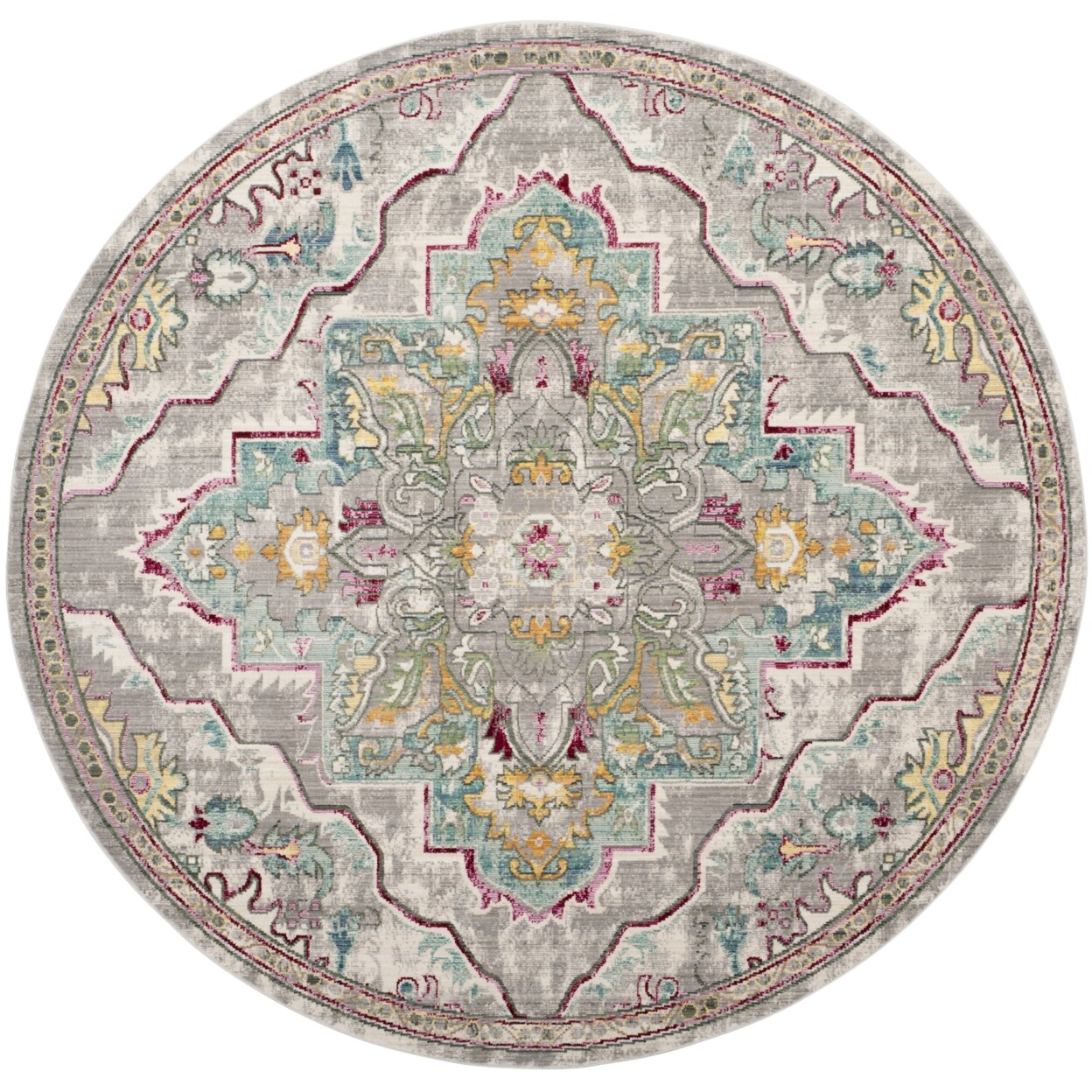SAFAVIEH Mystique Collection MYS921L Grey/Light Blue Rug