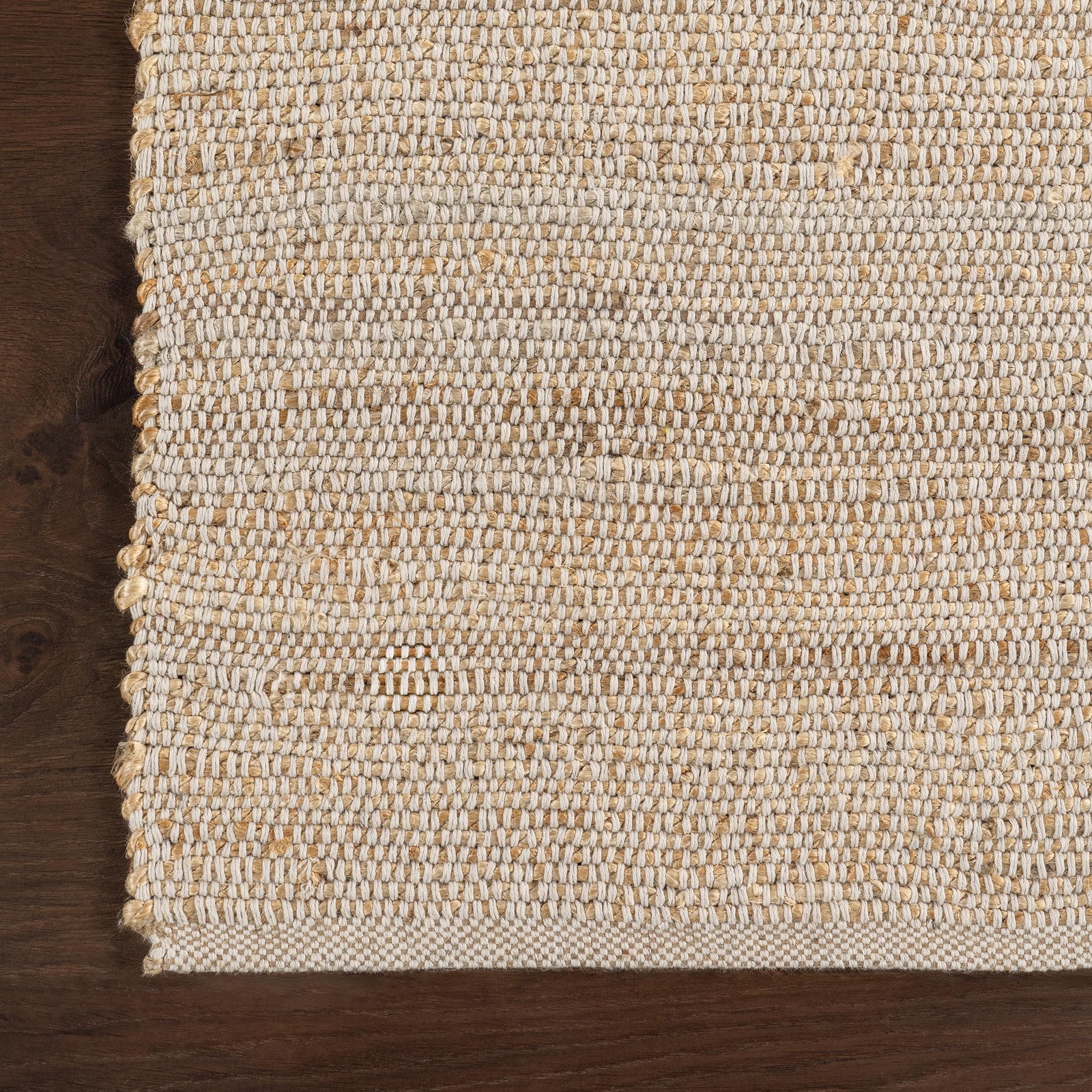 nuLOOM Elfriede 2’6″ x 6′ Jute & Cotton Area Rug, Natural