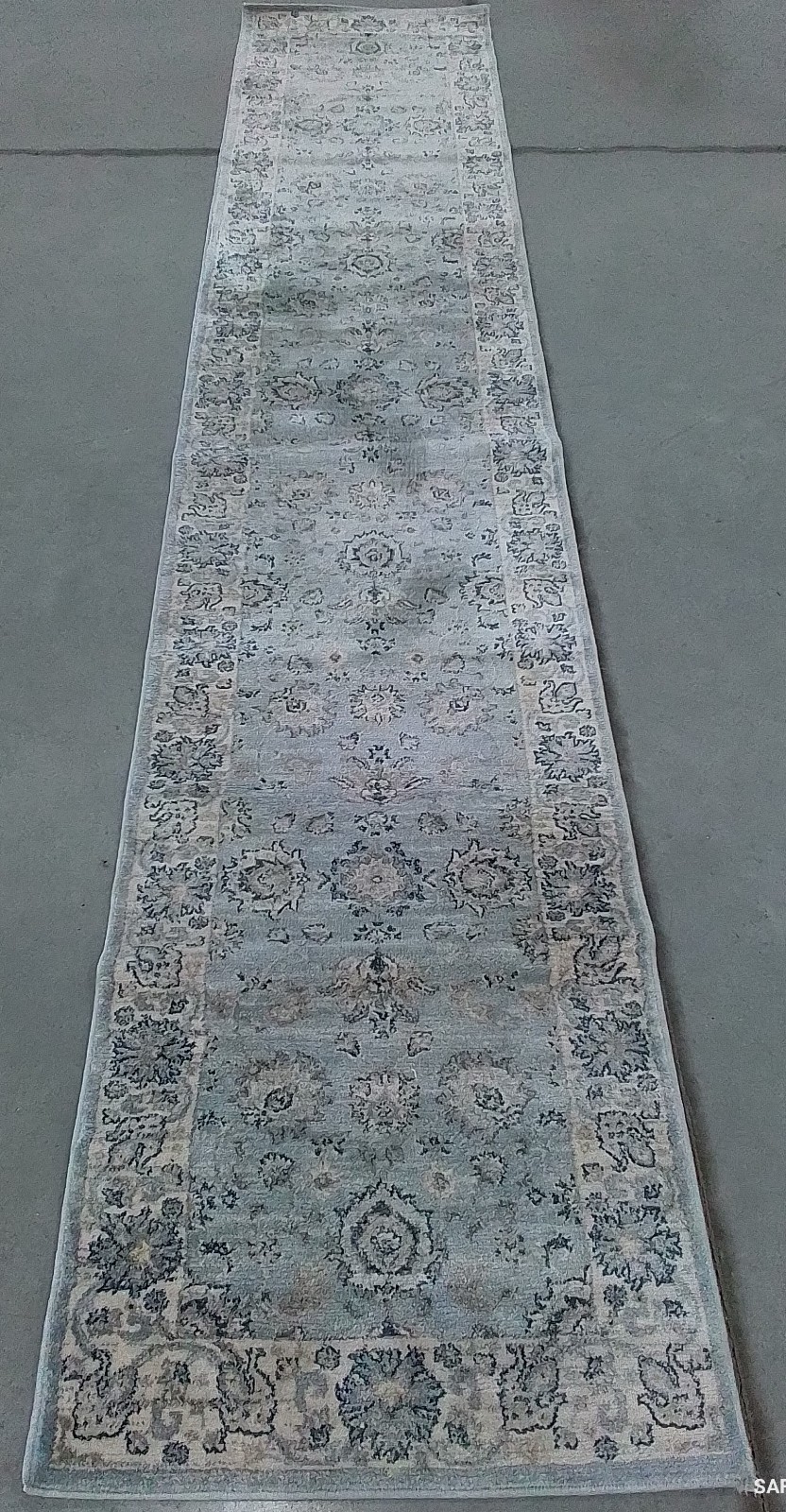 LT BLUE / CREAM 2′-2″ x 11′-0″ Flaw in Rug, Reduced Price 1172778781 ISA940M-211