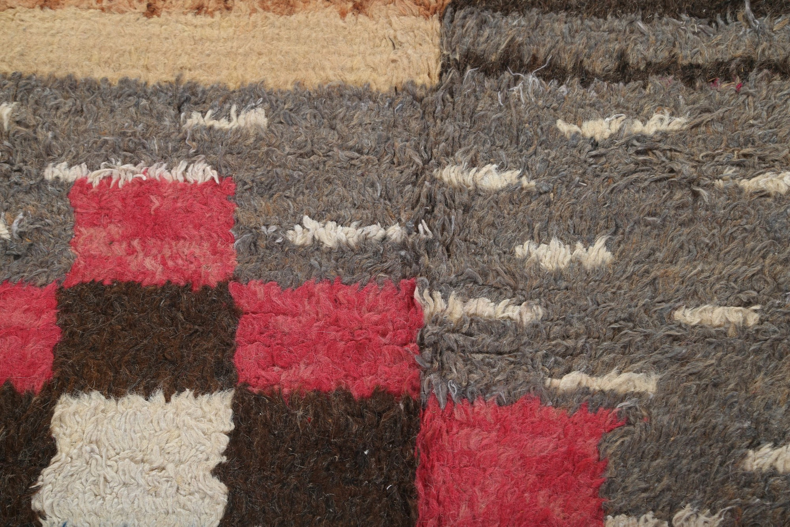 Abstract Moroccan Rug 10×15 Ft Handmade Large Geometric Wool Carpet Living Room