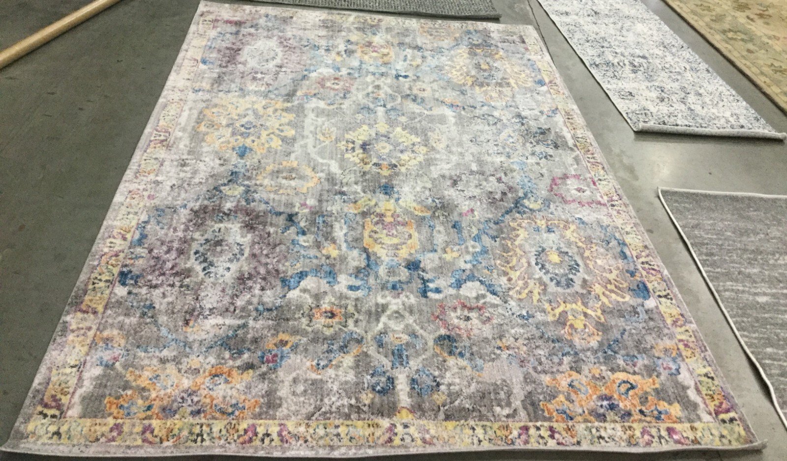 GREY / BLUE 6′ X 9′ Flaw in Rug, Reduced Price 1172654754 BTL347A-6