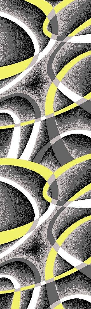 Premium Carved Modern Contemporary Abstract Rug 2305 Yellow 5’3”x7’6”