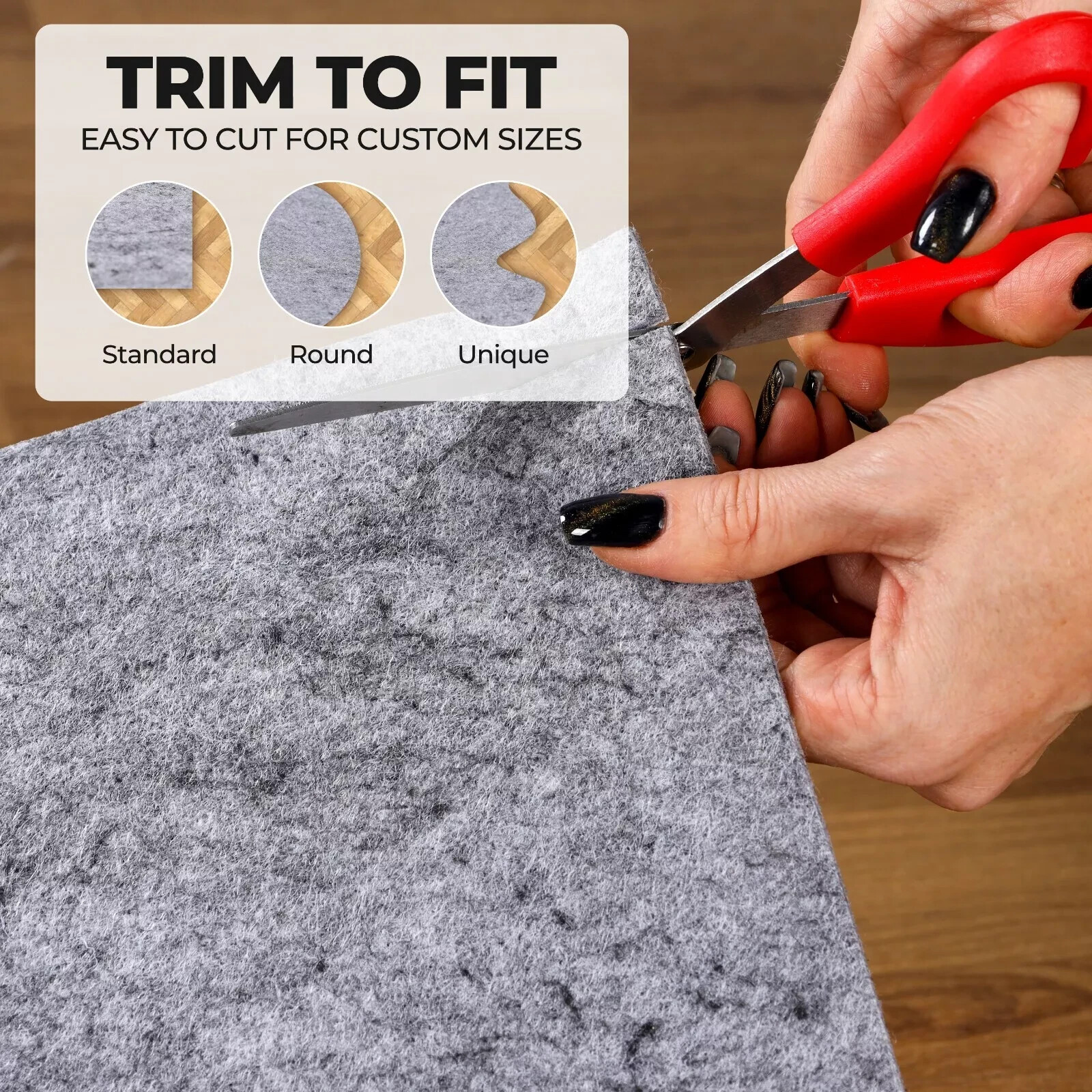 Lynn Polyester Felt and Rubber Non-Slip Floor Protector Indoor Area Rug Pad