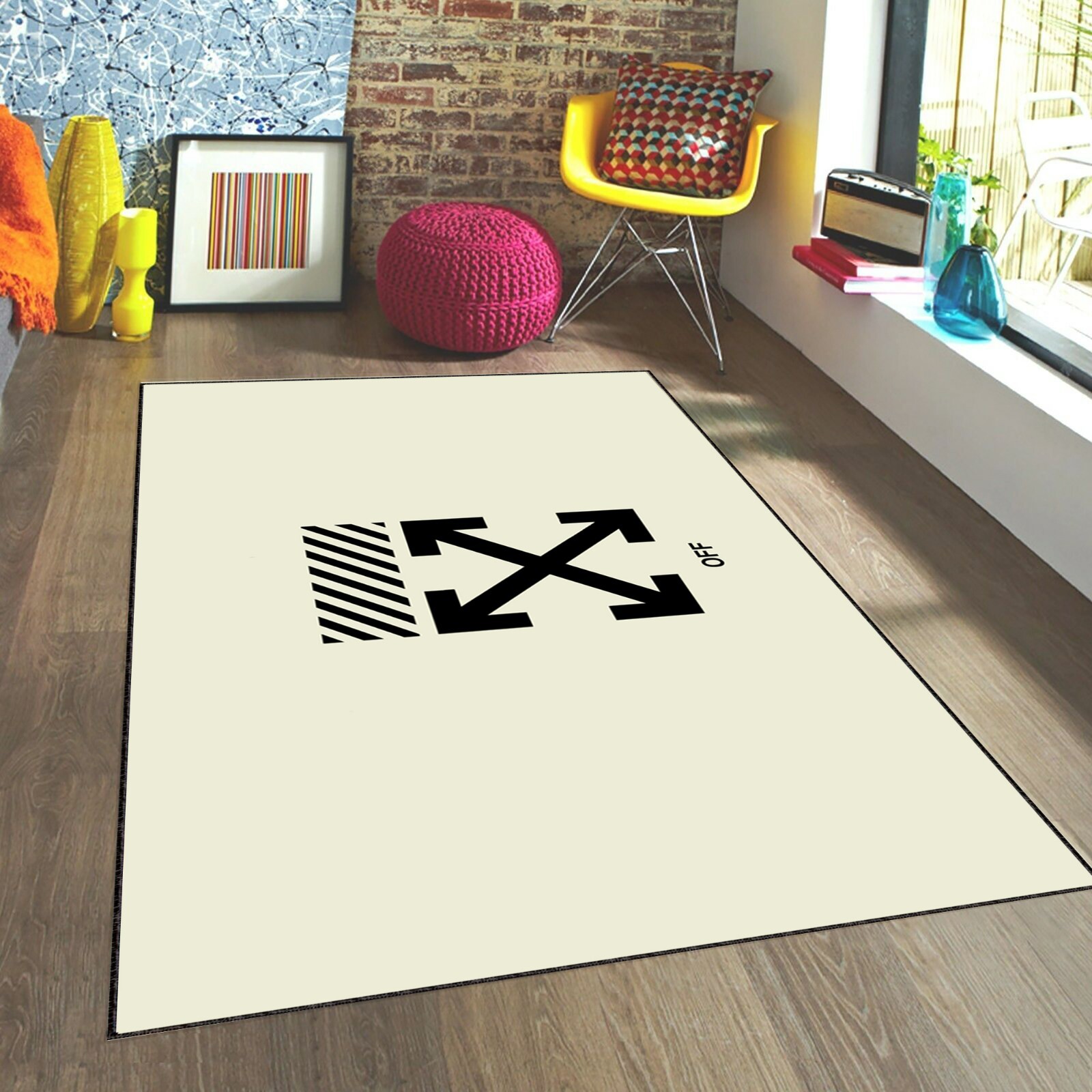 Off White, Offwhite, Street Fashion Decor Living Room Bedroom Shoes Mat Keep Off