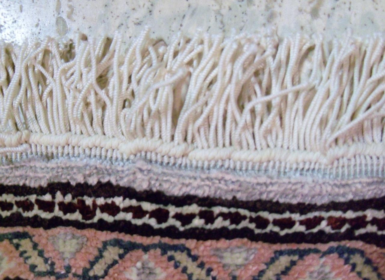 Hand Made Silk Oriental Rug Mat 16″ x 22″ 288 KPSI