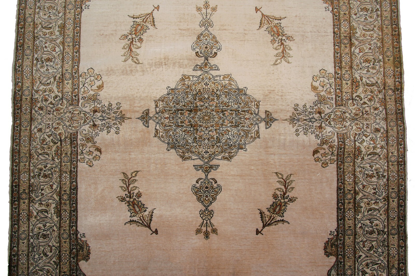 4×6 Rare Vintage 100% Pure Silk Handmade Area Rug Museum Quality High Finish