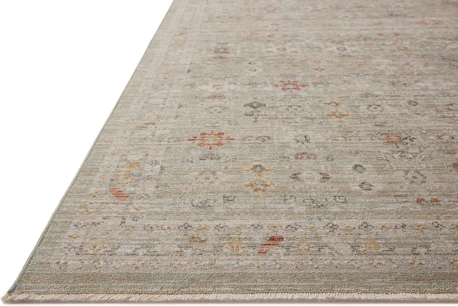 Loloi Chris Loves Julia Ida Area Rug 7’10” x 10′ Spa/Multi, .19″ Pile Height
