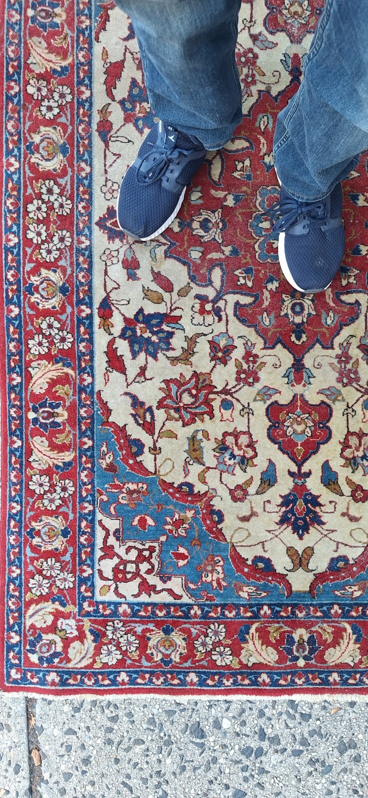 Hand Knotted All Wool 5-7 x 3-6 circa 1940s Genuine Middle Eastern Oriental Rug