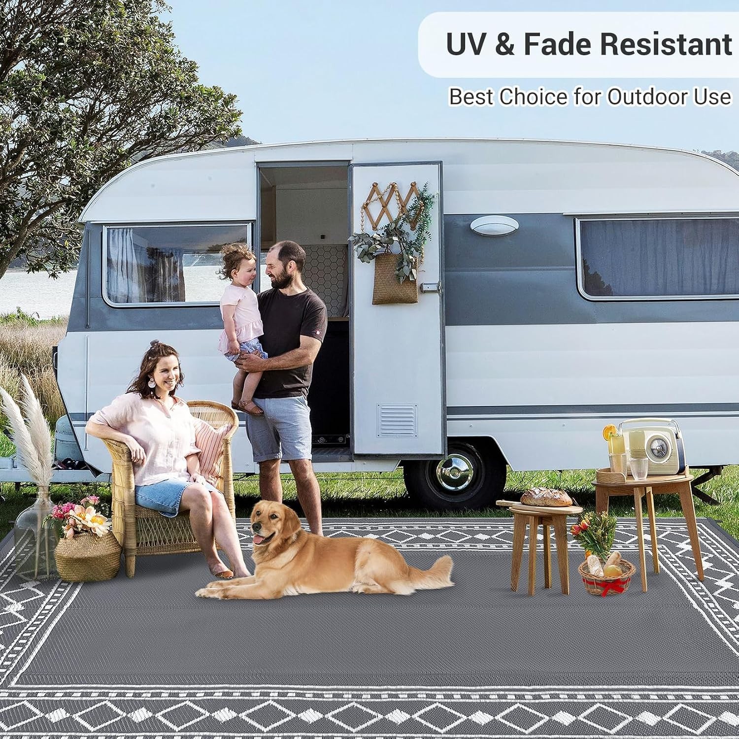 8×10 ft Patio Rug Plastic StrawWaterproof Reversible Carpet Outdoor RV Camping