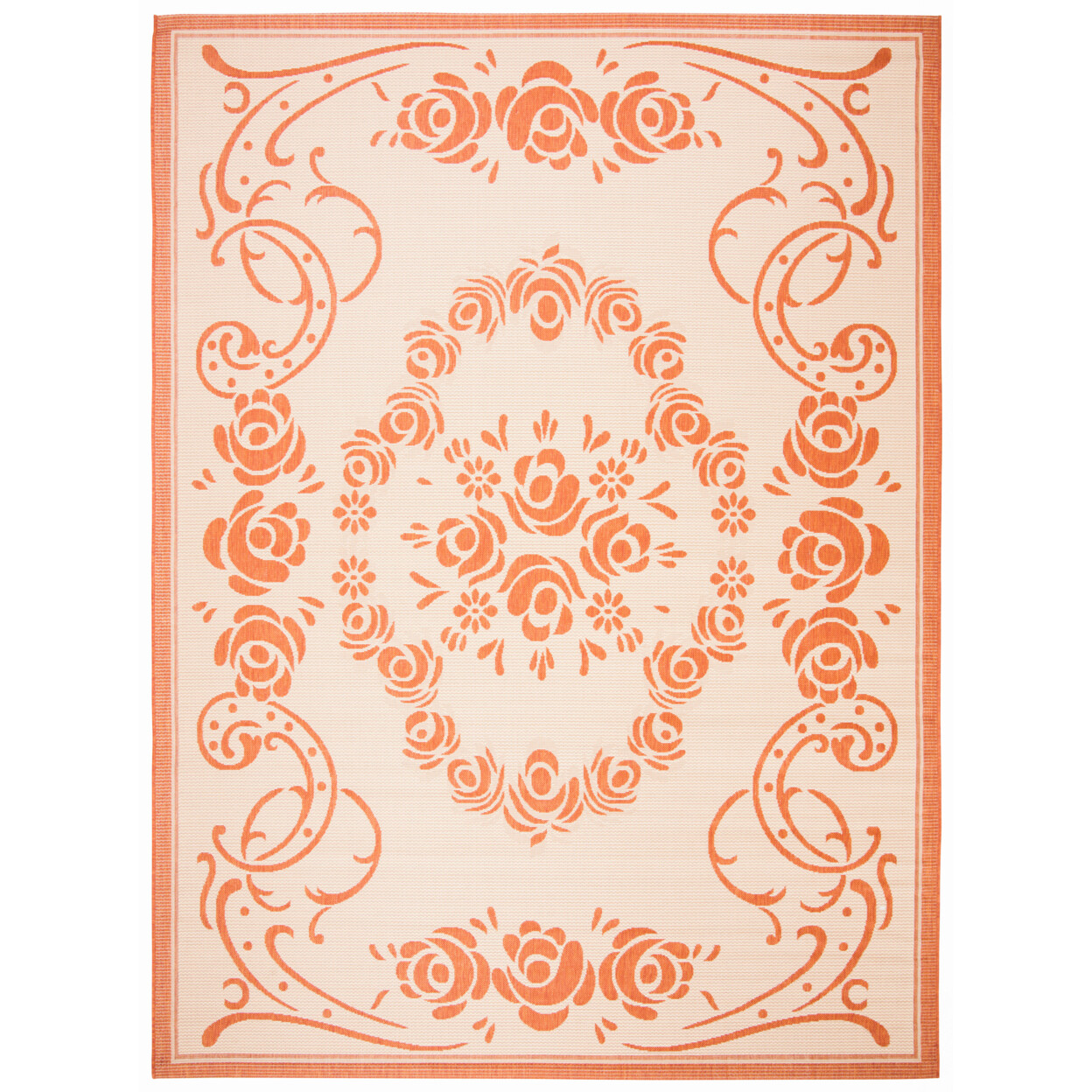 SAFAVIEH Outdoor CY1893-3201 Courtyard Natural / Terra Rug