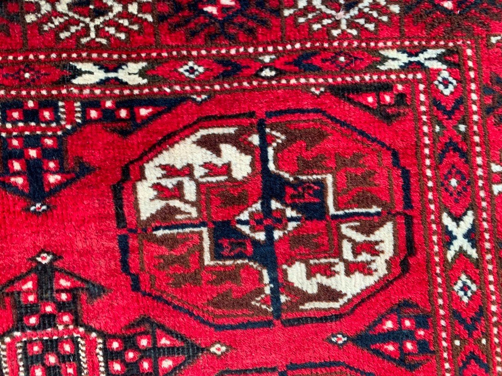 3×5 ft Vintage Afghan Rug Handwoven Rugs Geometric Rug Oriental Bukhara Wool Rug