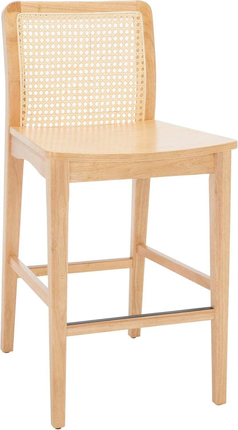 Benicio Natural Rattan Counter Stool Set of 2 – 25-Inch Seat Height
