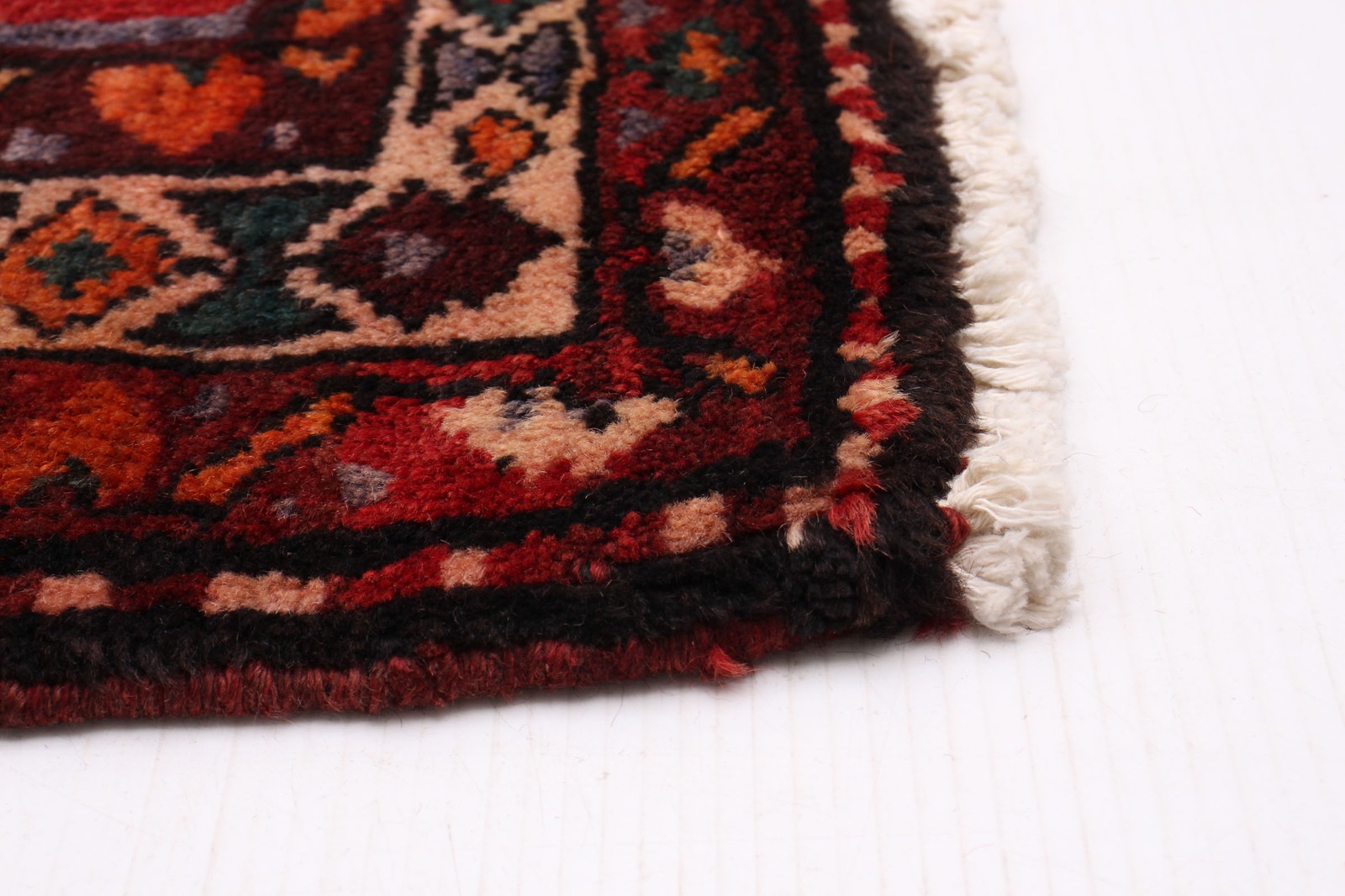 3’11” x 12’6″ Vintage Hand-knotted Runner Rug Traditional Oriental Wool Carpet