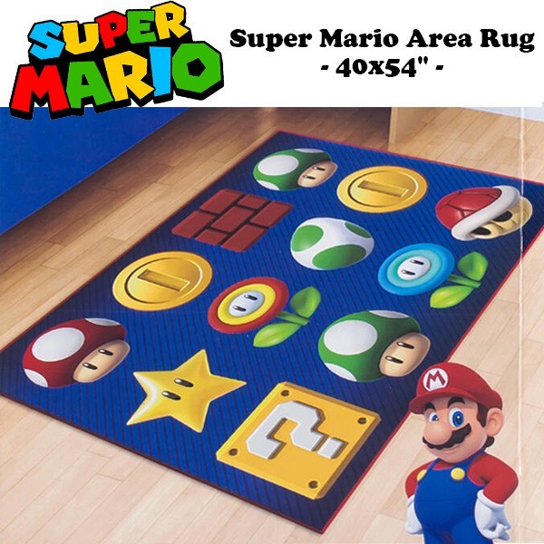 Super Mario Rug 137×102 cm Nylon Area Rug Kids Room Cartoon Mat