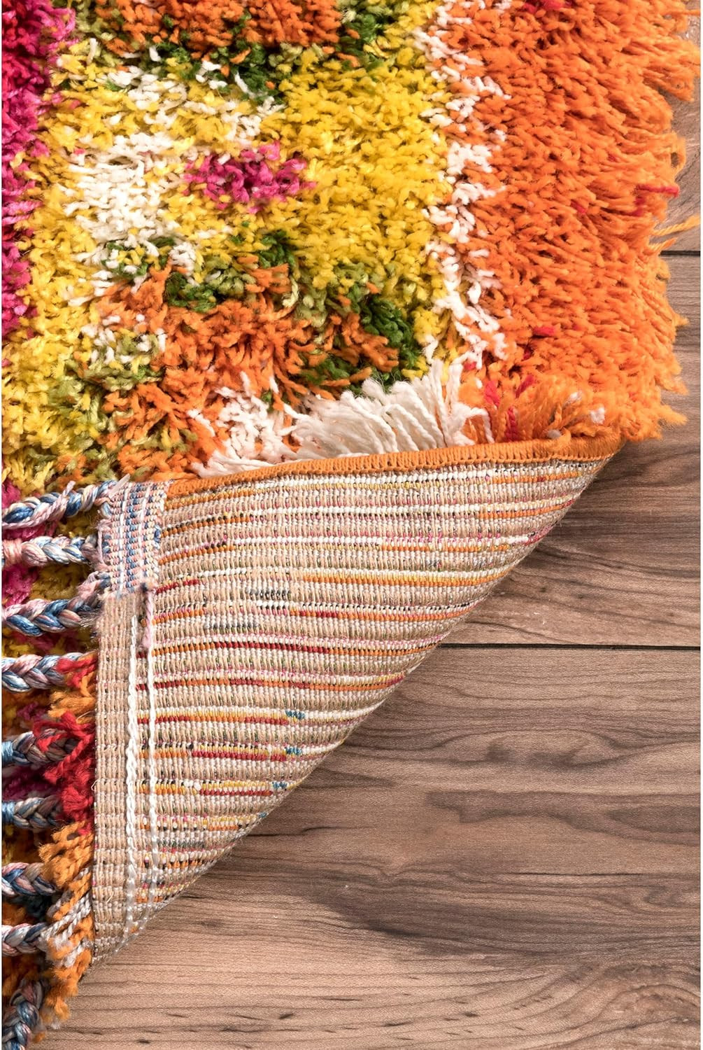 Shania Multicolor Ivory Moroccan Shag Runner – Soft, Durable, Easy Clean 2’8″x8