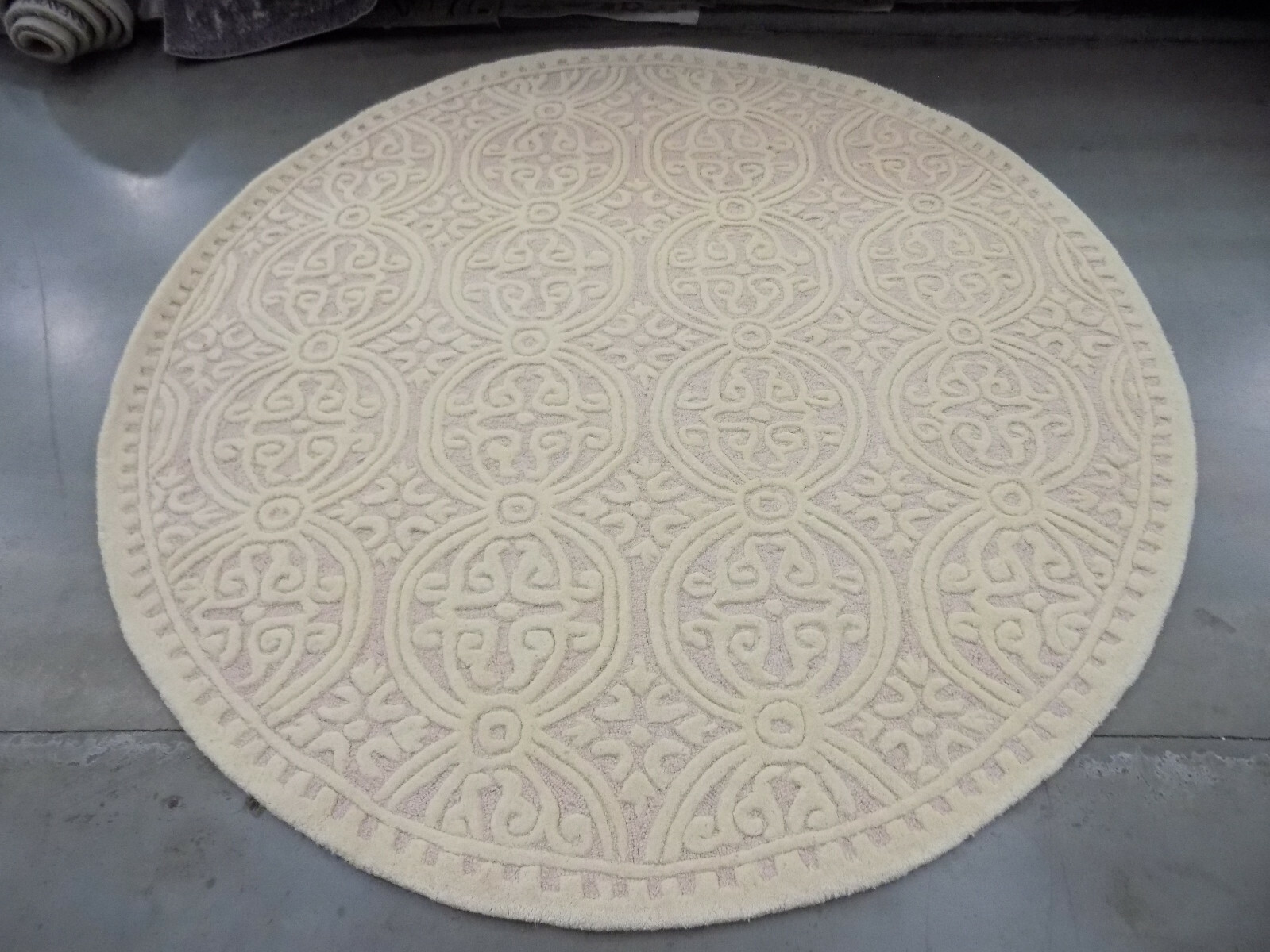 Light Pink / Ivory 6′ x 6′ Small Stain on Rug reduced Price CAM123M-6R