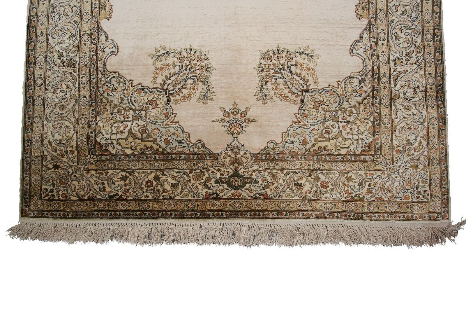 4×6 Rare Vintage 100% Pure Silk Handmade Area Rug Museum Quality High Finish