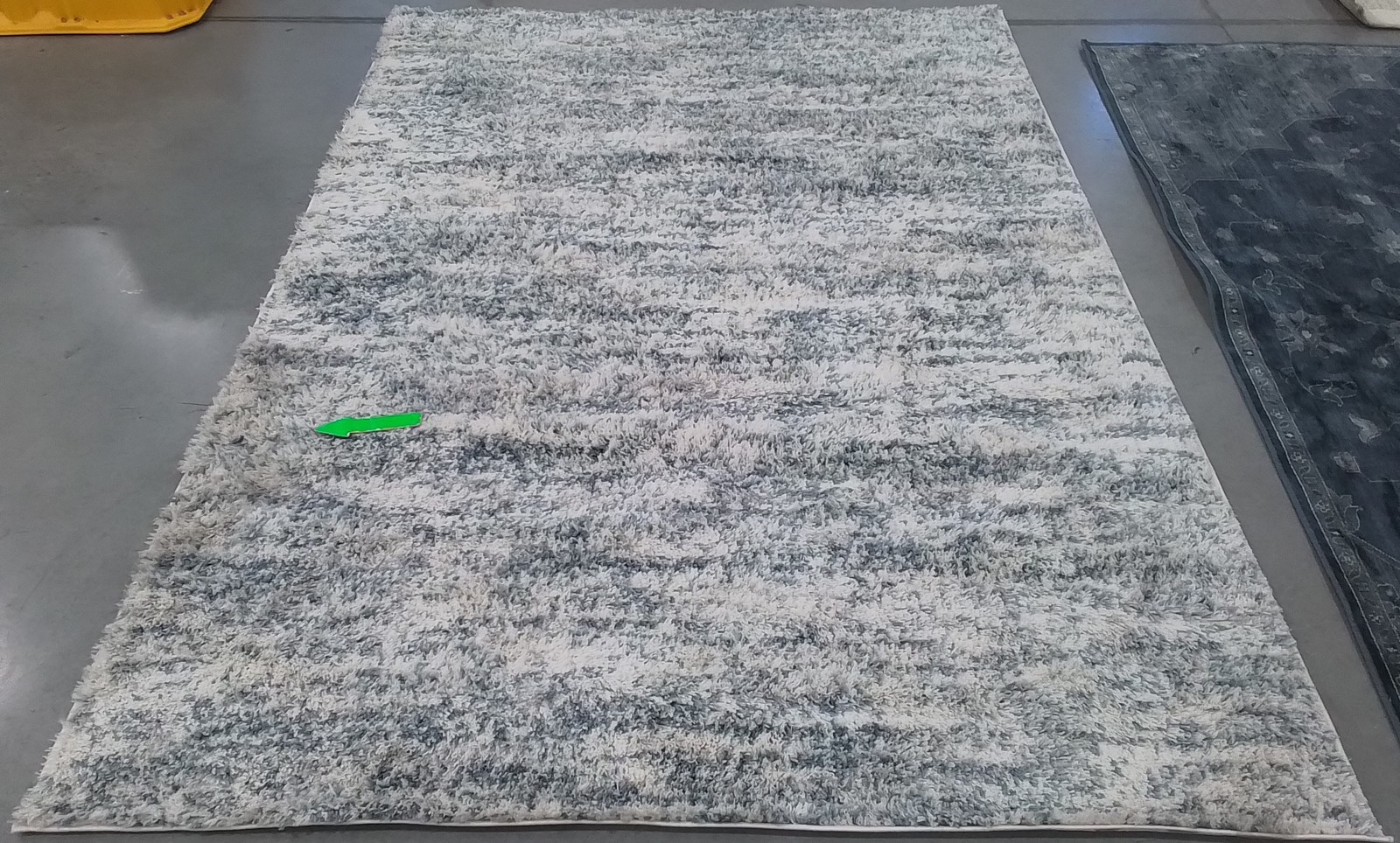IVORY / LIGHT AQUA 5′-5″ x 7′-7″ Stained Rug, Reduced Price 1172802794 BER563J-5