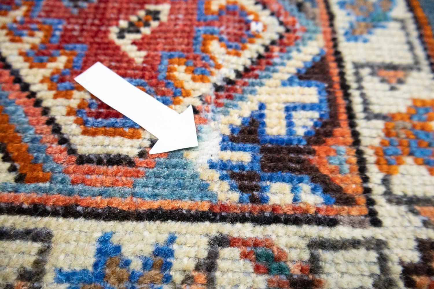 Semi-Antique Distressed Geometric Tribal Oriental Rug Entryway Carpet 5×10 Ft