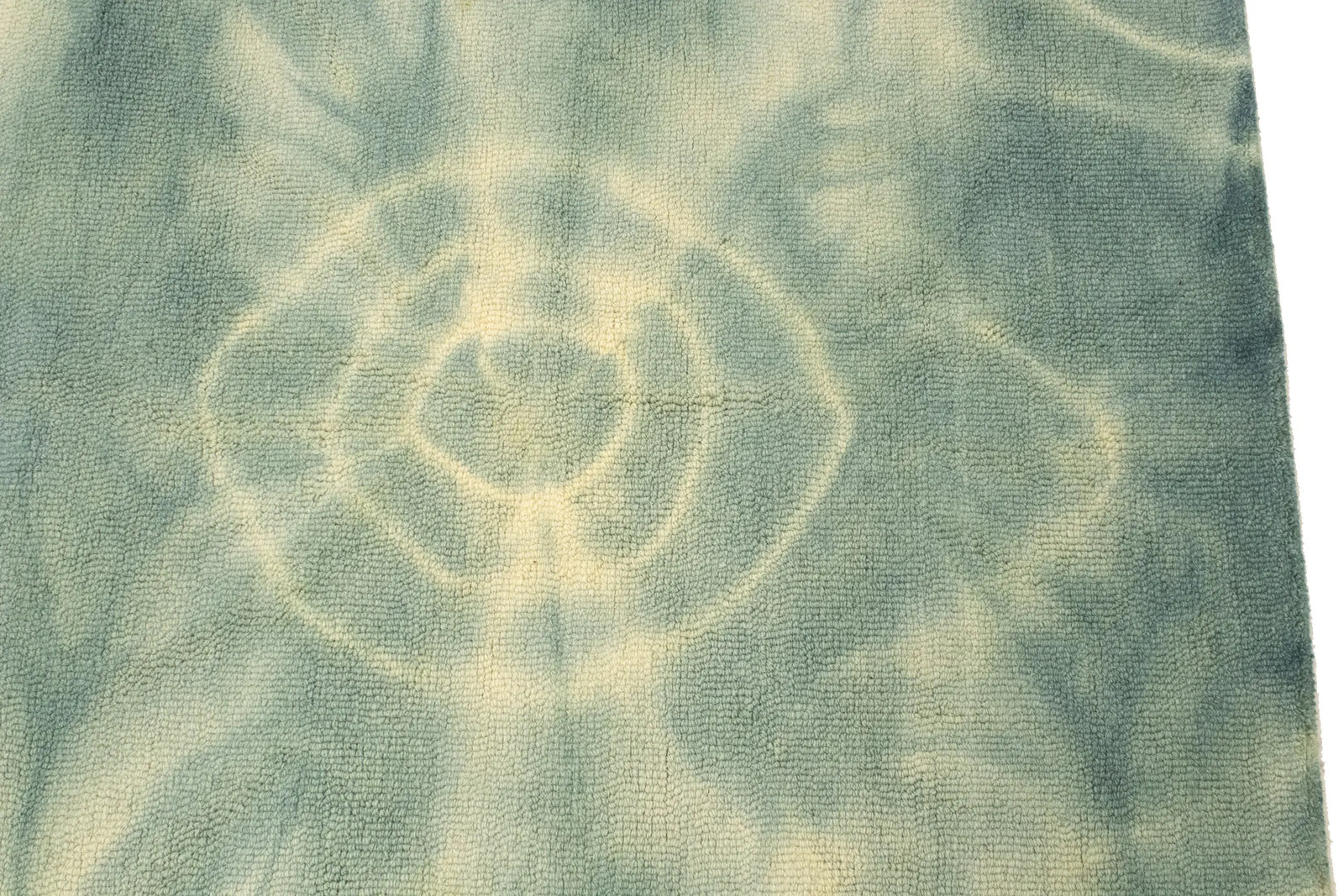 Dark Green Tie-Dye Abstract Design 5X8 Hand-Tufted Modern Rug Foyer Decor Carpet