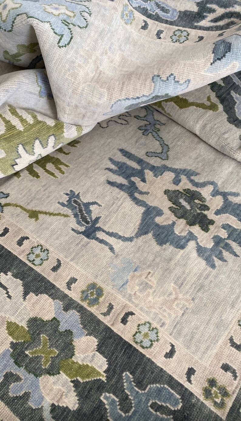 Hand Knotted Modern Oushak Rug For Living Room Bed Room 9X12 | 10X14 | 12X15
