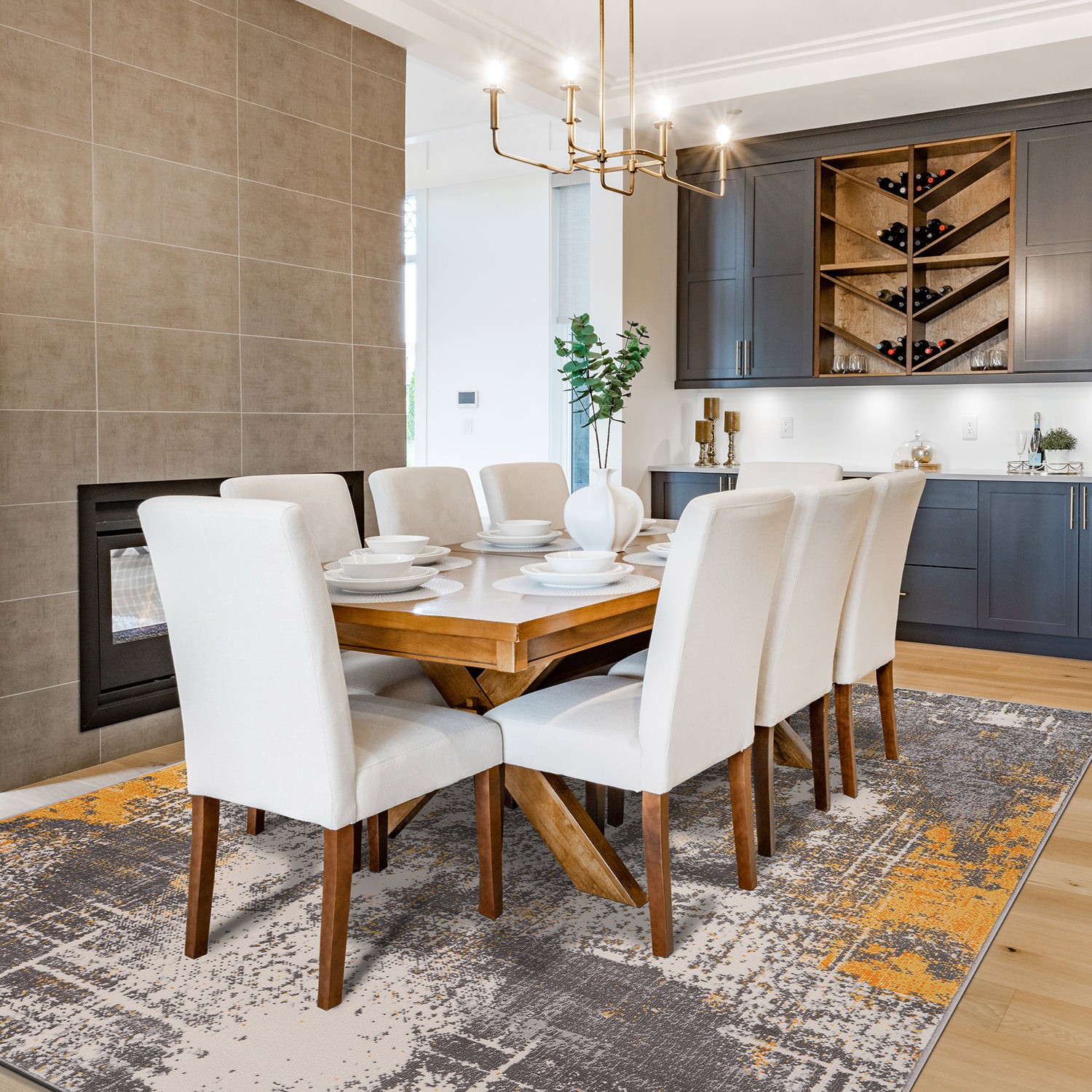 Rugshop Area Rug Perugia Modern Abstract Rugs for Sale Dining Room Rugs 5X7 Rug