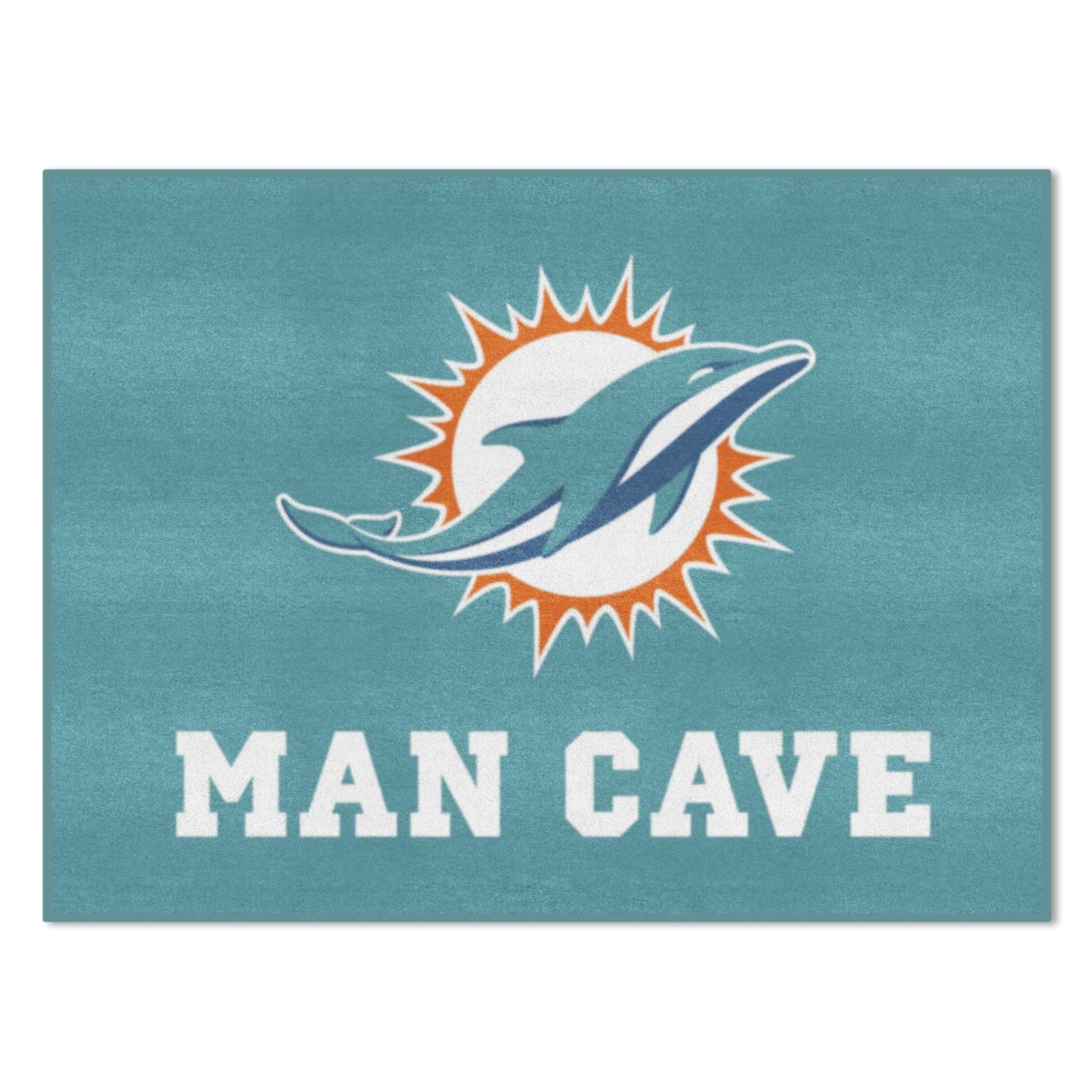 FANMATS 14324 Miami Dolphins Man Cave All-Star Rug – 34 in. x 42.5 in.