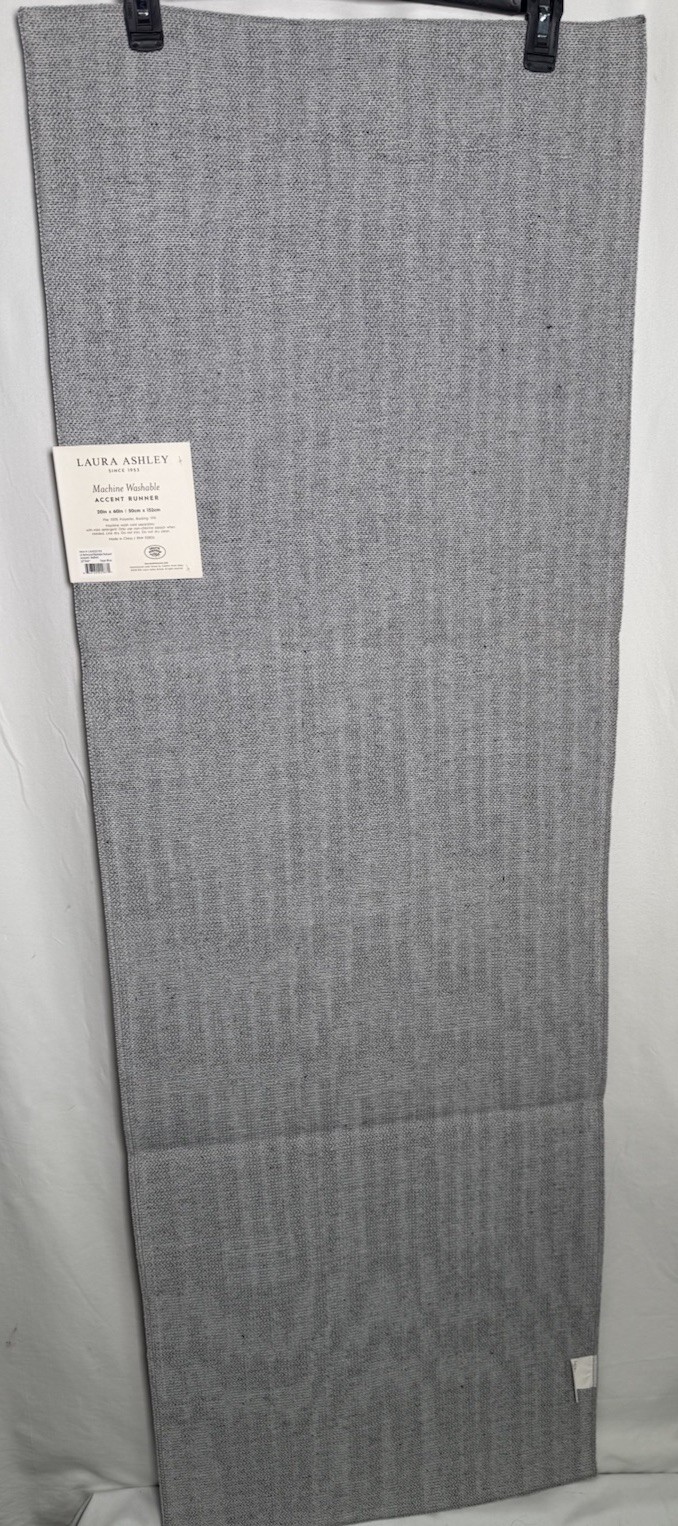 Laura Ashley Accent Rug 20” X 60” New Blue Gray