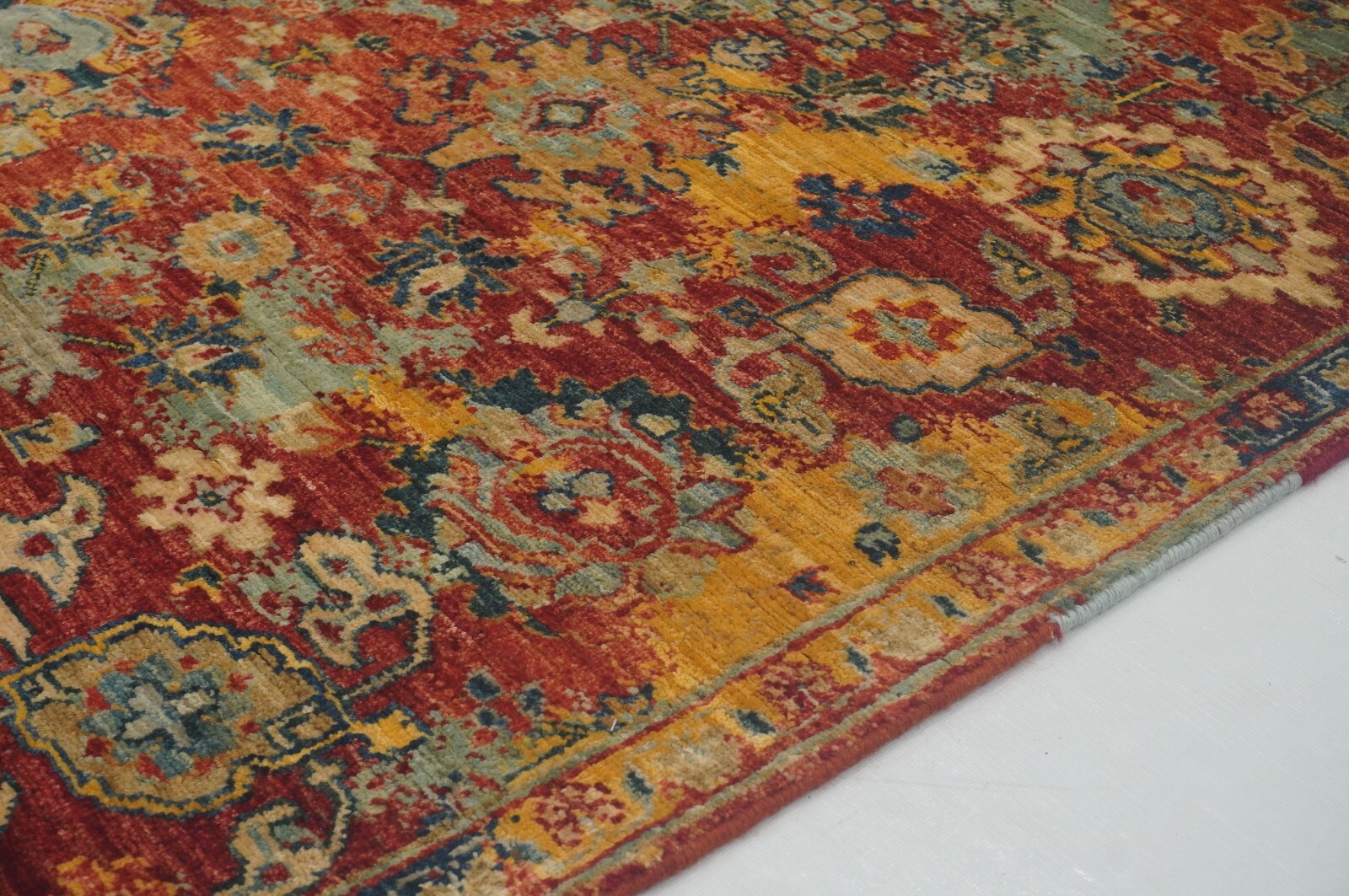 3 x 6 ft Red Bidjar Modern Oriental Afghan Hand Knotted Transitional Area Rug