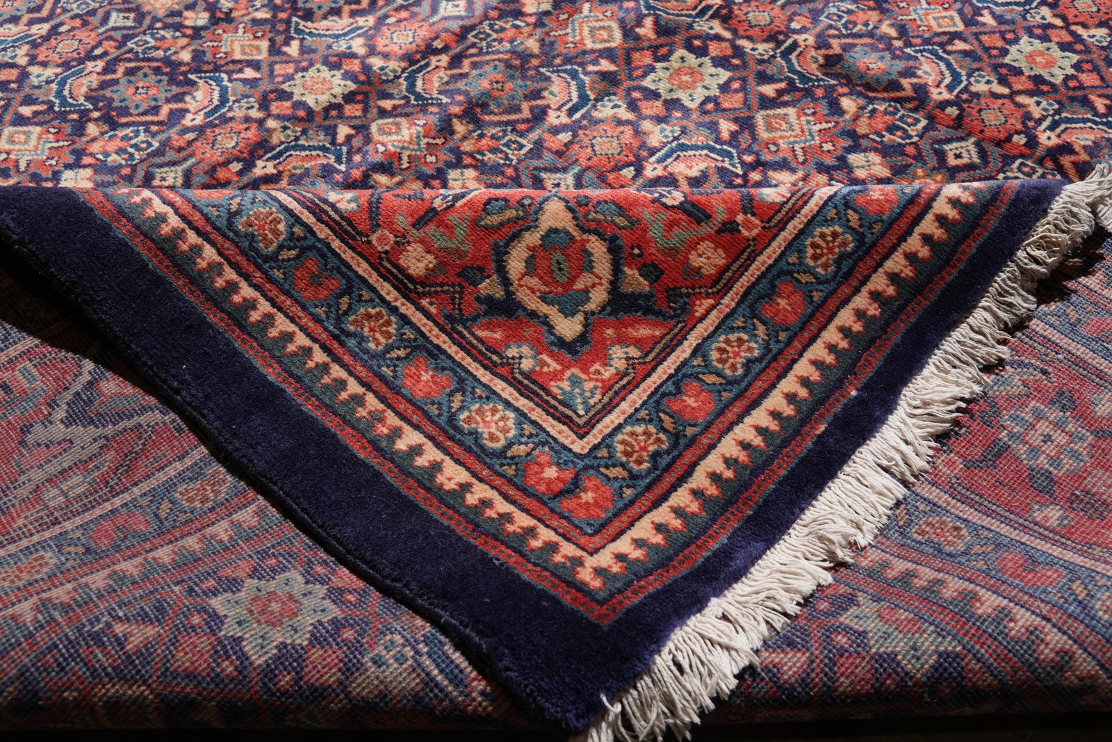 9.7 x 13.1 Perrsian Herrati Rug Navy Blue #F-4119