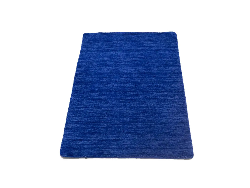 Royal Blue Solid Design Hand-Loomed 2×3 Gabbeh Wool Rug Oriental Carpet