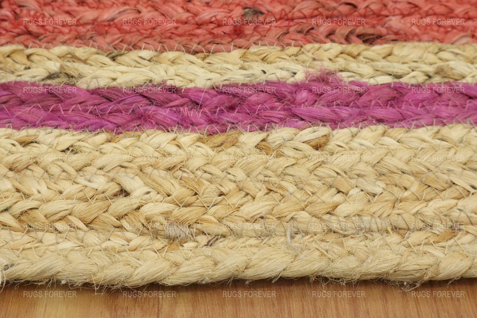 Red Runner Rug 100% jute braided handmade reversible carpet modern area Rug 4×10
