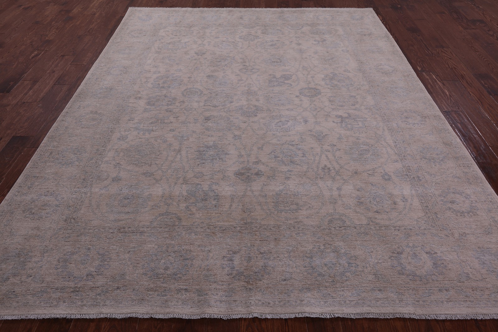8′ 0″ X 9′ 7″ Hand-Knotted Turkish Oushak Wool Rug – Q18778