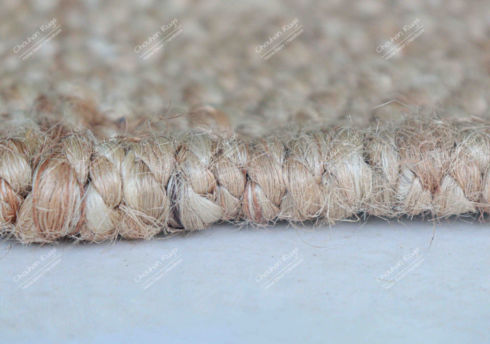 Indian Handmade Hemp Rug With Beige and Off White Color Kitchen Décor Hemp Rugs