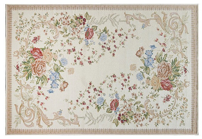 French Country Area Rug 6.5×4.6 Rugs for Living Room Stain Resistant Non-Slip